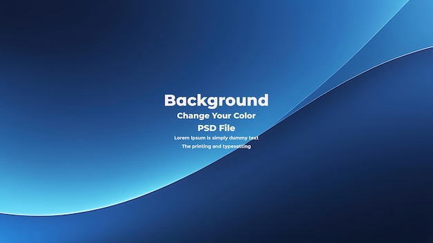 PSD Abstract blauer Gradient-Hintergrund leere blaue Textur