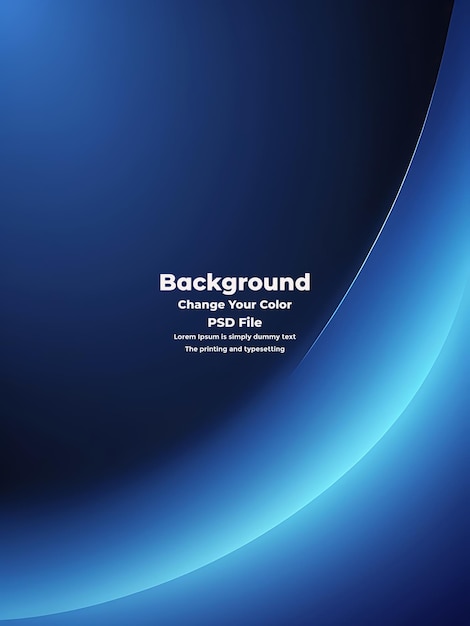 PSD Abstract blauer Gradient-Hintergrund leere blaue Textur