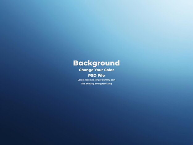 PSD Abstract blauer Gradient-Hintergrund leere blaue Textur
