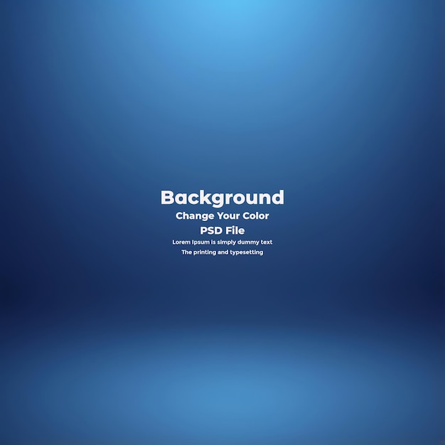 PSD Abstract blauer Gradient-Hintergrund leere blaue Textur