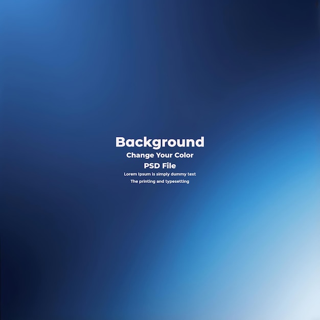 PSD Abstract blauer Gradient-Hintergrund leere blaue Textur