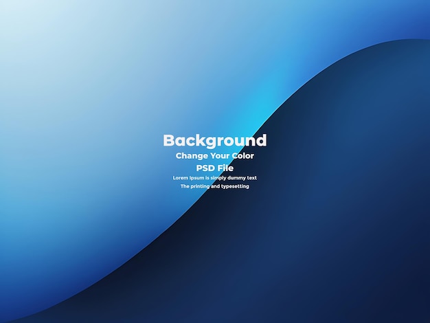 PSD Abstract blauer Gradient-Hintergrund leere blaue Textur