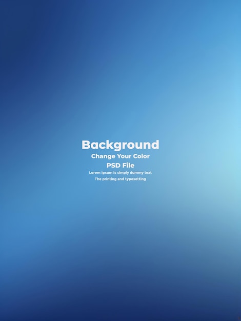 PSD Abstract blauer Gradient-Hintergrund leere blaue Textur