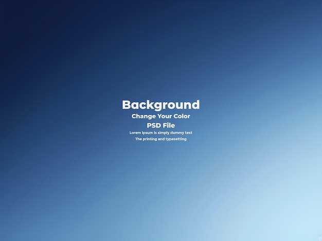 PSD Abstract blauer Gradient-Hintergrund leere blaue Textur