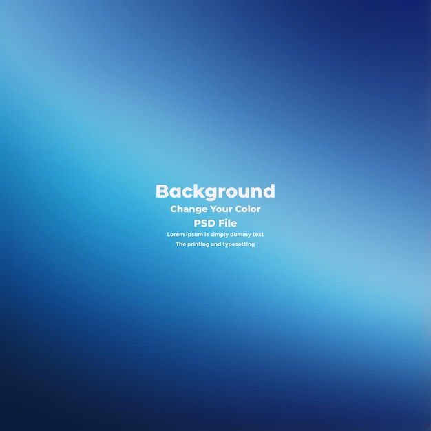 PSD Abstract blauer Gradient-Hintergrund leere blaue Textur