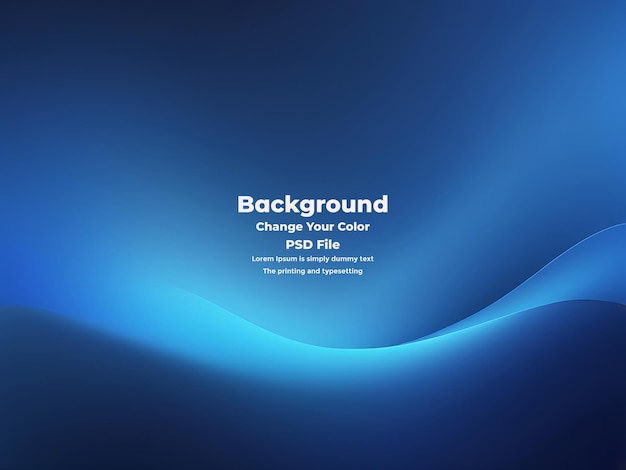 PSD Abstract blauer Gradient-Hintergrund leere blaue Textur