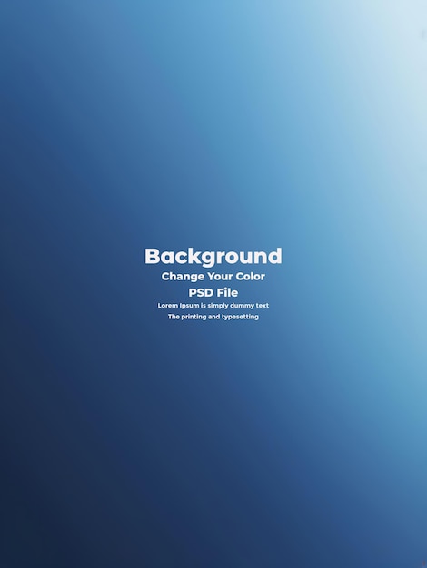 PSD Abstract blauer Gradient-Hintergrund leere blaue Textur