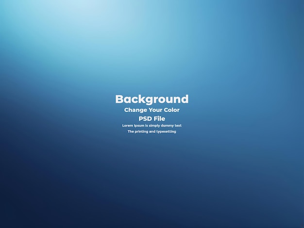 PSD Abstract blauer Gradient-Hintergrund leere blaue Textur