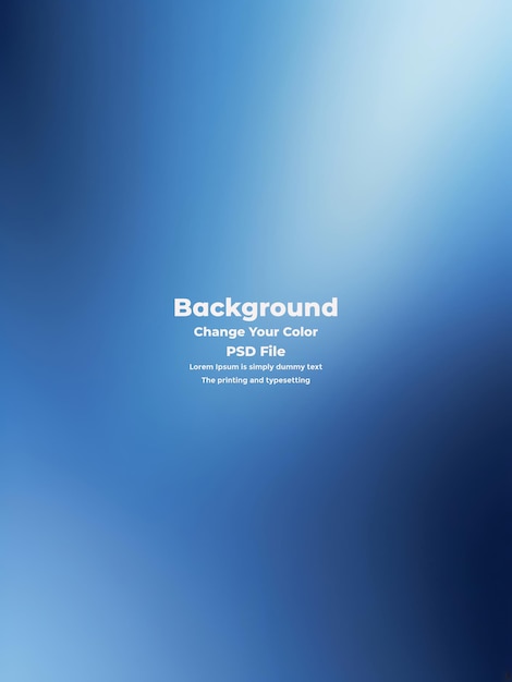 PSD Abstract blauer Gradient-Hintergrund leere blaue Textur