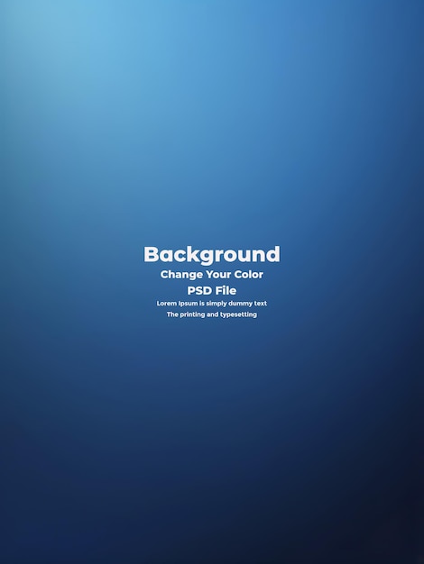 PSD Abstract blauer Gradient-Hintergrund leere blaue Textur