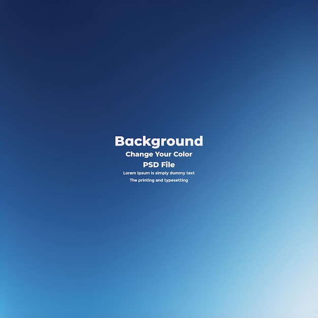 PSD Abstract blauer Gradient-Hintergrund leere blaue Textur