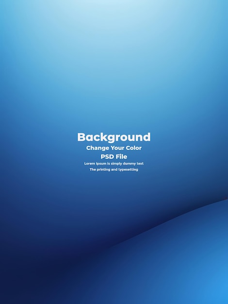 PSD Abstract blauer Gradient-Hintergrund leere blaue Textur