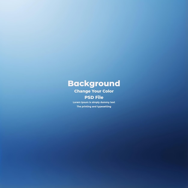 PSD Abstract blauer Gradient-Hintergrund leere blaue Textur