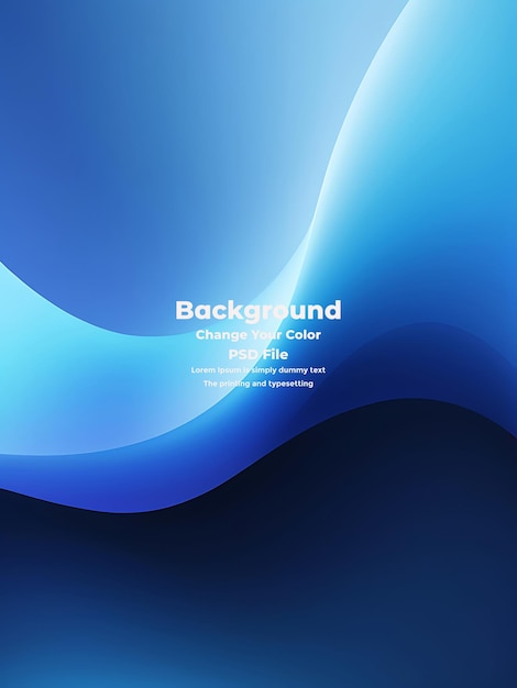 PSD Abstract blauer Gradient-Hintergrund leere blaue Textur