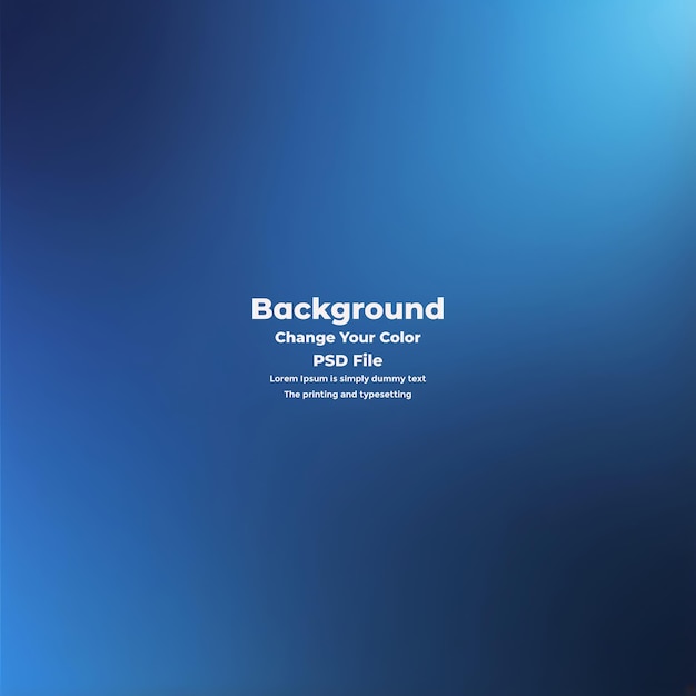 PSD Abstract blauer Gradient-Hintergrund leere blaue Textur
