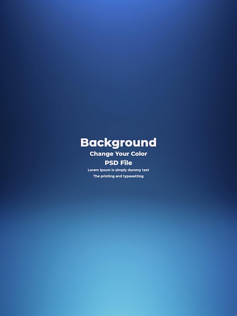 PSD Abstract blauer Gradient-Hintergrund leere blaue Textur