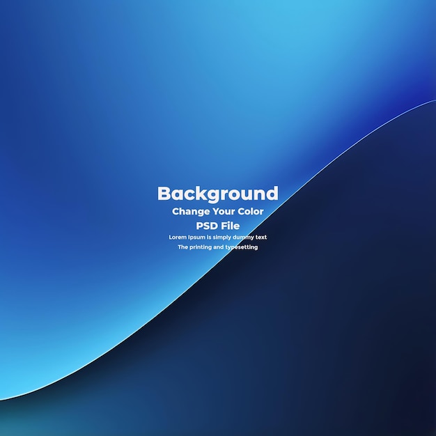 PSD Abstract blauer Gradient-Hintergrund leere blaue Textur