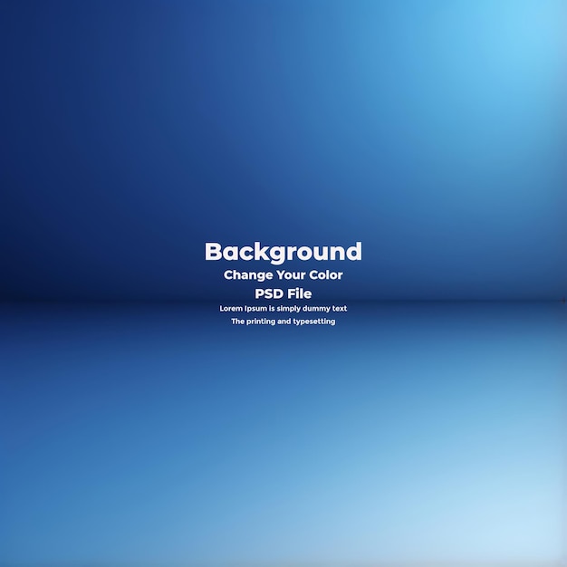 PSD Abstract blauer Gradient-Hintergrund leere blaue Textur