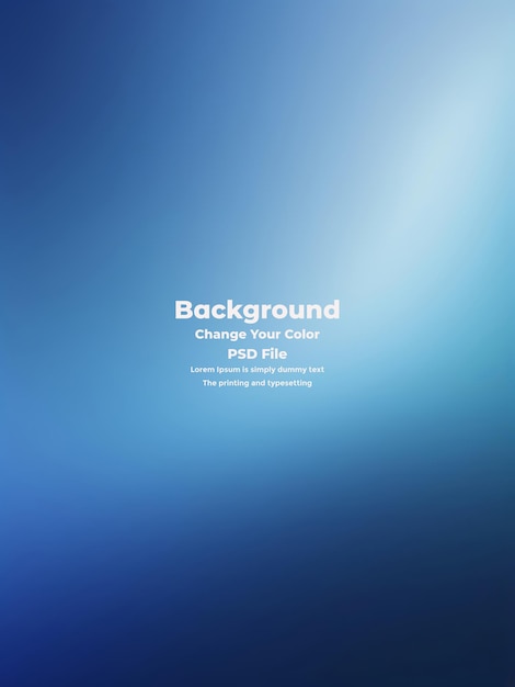 PSD Abstract blauer Gradient-Hintergrund leere blaue Textur