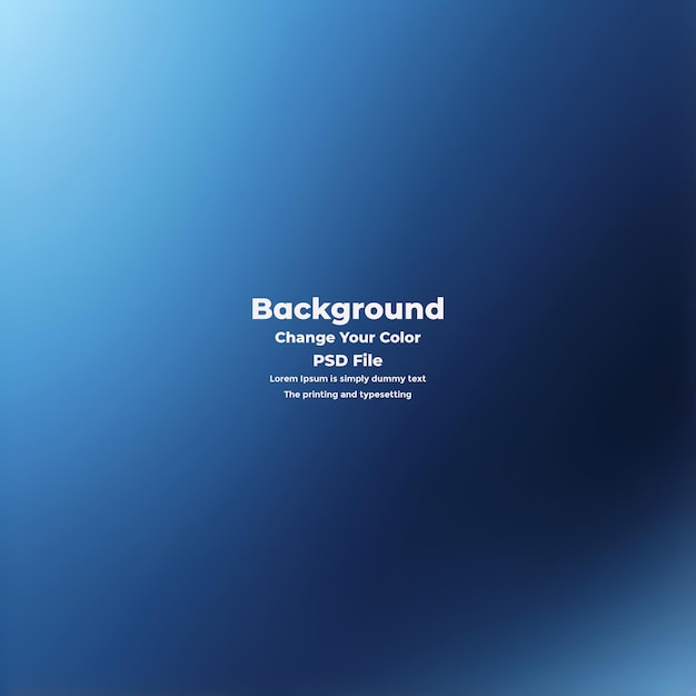 PSD Abstract blauer Gradient-Hintergrund leere blaue Textur