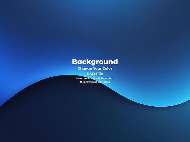 PSD Abstract blauer Gradient-Hintergrund leere blaue Textur