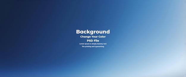 PSD Abstract blauer Gradient-Hintergrund leere blaue Textur