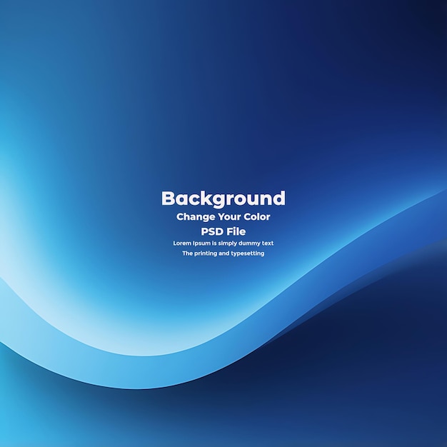 PSD Abstract blauer Gradient-Hintergrund leere blaue Textur