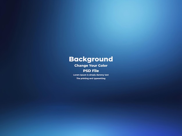 PSD Abstract blauer Gradient-Hintergrund leere blaue Textur