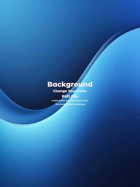 PSD Abstract blauer Gradient-Hintergrund leere blaue Textur