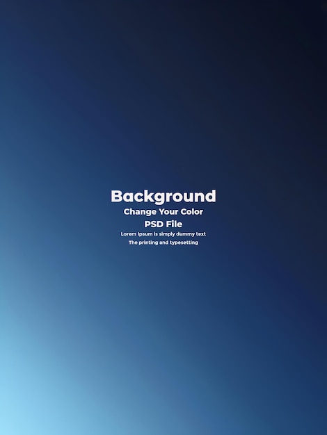 PSD Abstract blauer Gradient-Hintergrund leere blaue Textur