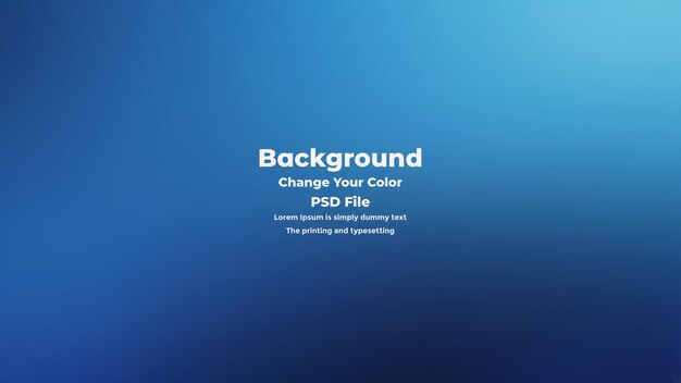 PSD Abstract blauer Gradient-Hintergrund leere blaue Textur