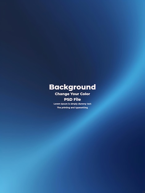 PSD Abstract blauer Gradient-Hintergrund leere blaue Textur