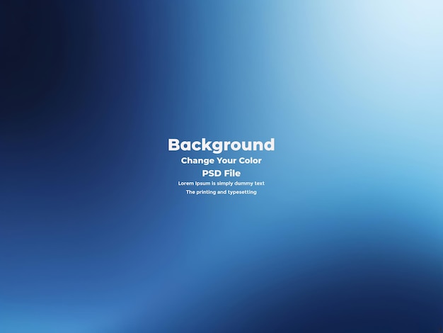 PSD Abstract blauer Gradient-Hintergrund leere blaue Textur