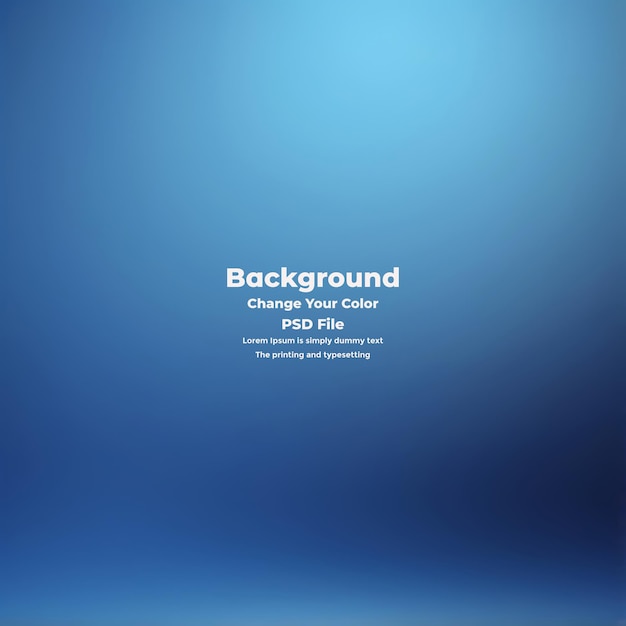 PSD Abstract blauer Gradient-Hintergrund leere blaue Textur