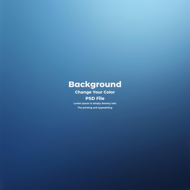 PSD Abstract blauer Gradient-Hintergrund leere blaue Textur