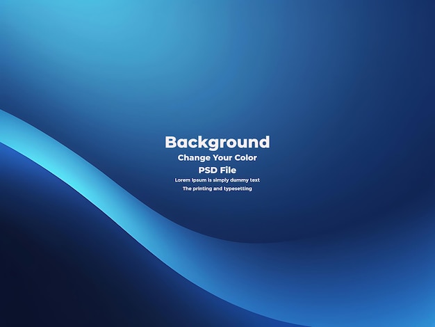 PSD Abstract blauer Gradient-Hintergrund leere blaue Textur