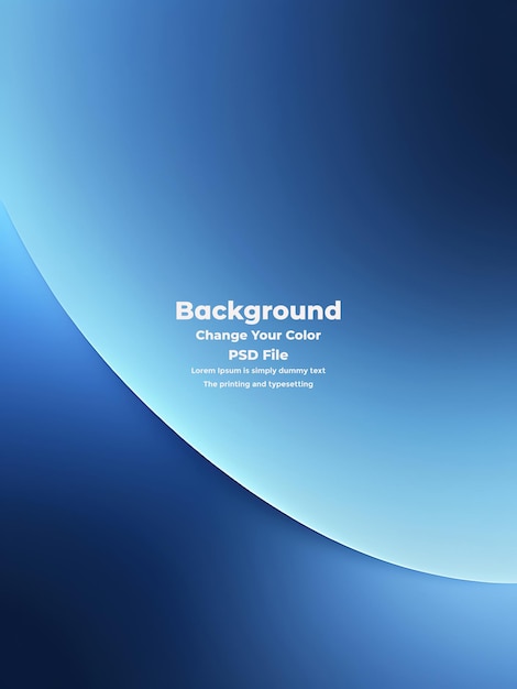 PSD Abstract blauer Gradient-Hintergrund leere blaue Textur