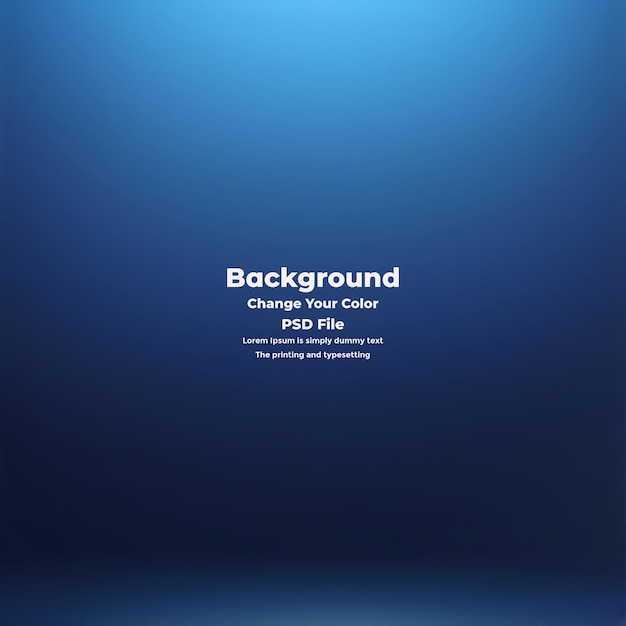PSD Abstract blauer Gradient-Hintergrund leere blaue Textur