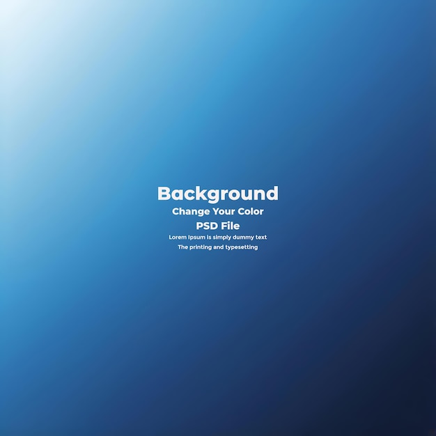 PSD Abstract blauer Gradient-Hintergrund leere blaue Textur