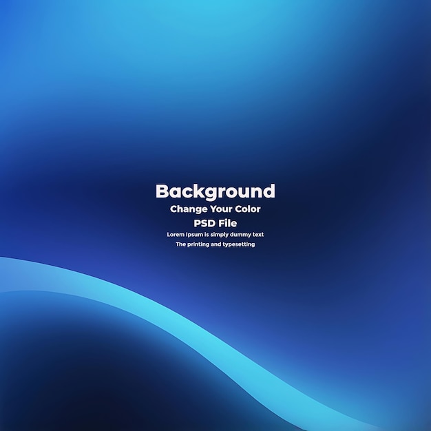 PSD Abstract blauer Gradient-Hintergrund leere blaue Textur