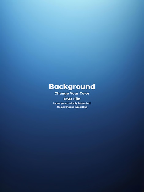 PSD Abstract blauer Gradient-Hintergrund leere blaue Textur