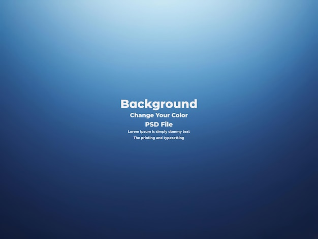 PSD Abstract blauer Gradient-Hintergrund leere blaue Textur