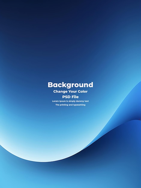 PSD Abstract blauer Gradient-Hintergrund leere blaue Textur