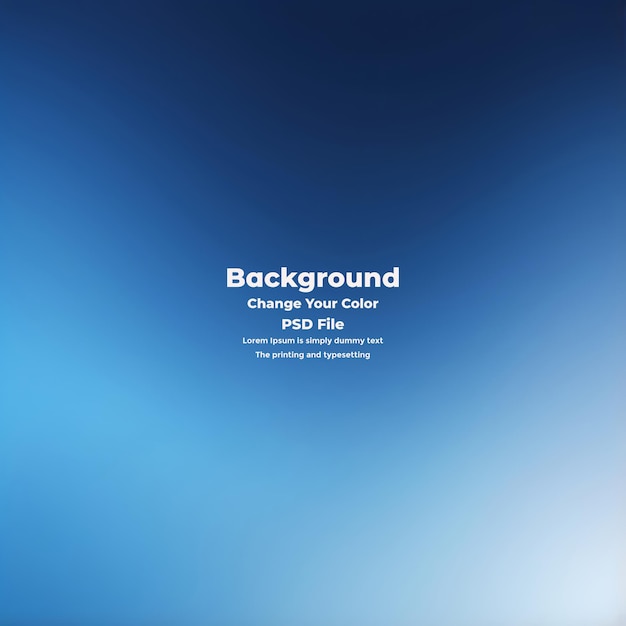 PSD Abstract blauer Gradient-Hintergrund leere blaue Textur