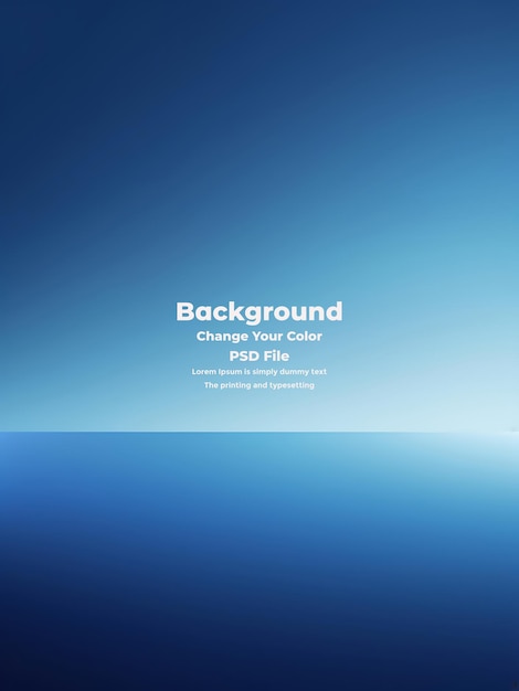 PSD Abstract blauer Gradient-Hintergrund leere blaue Textur