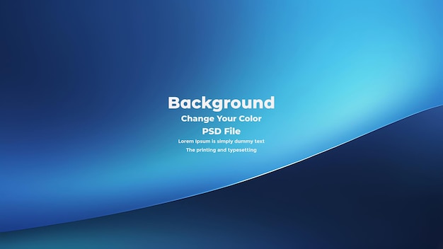 PSD Abstract blauer Gradient-Hintergrund leere blaue Textur