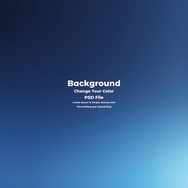 PSD Abstract blauer Gradient-Hintergrund leere blaue Textur