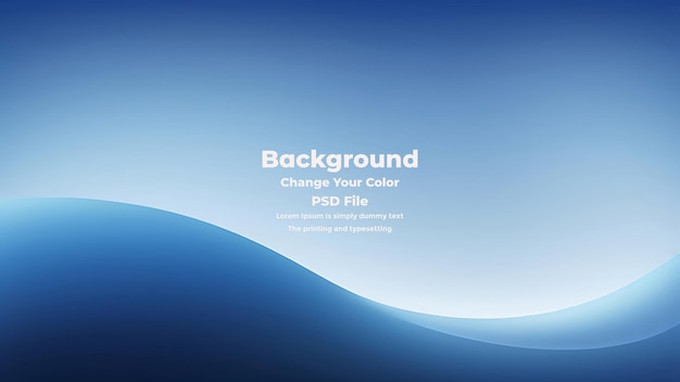 PSD Abstract blauer Gradient-Hintergrund leere blaue Textur