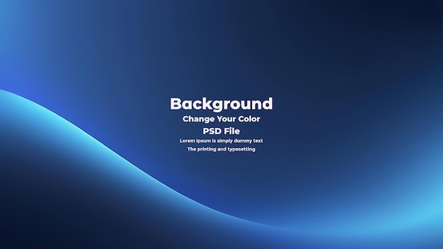 PSD Abstract blauer Gradient-Hintergrund leere blaue Textur