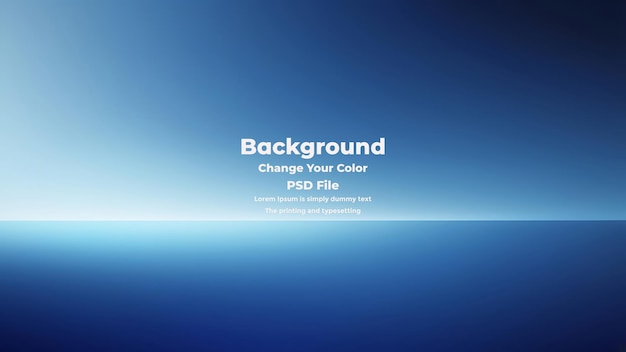 PSD Abstract blauer Gradient-Hintergrund leere blaue Textur